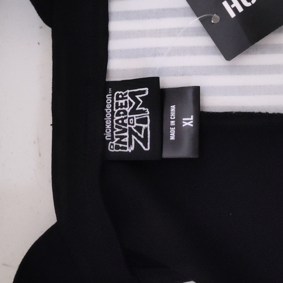 Nickelodeon hot topic Invader Zim GIR Split Stripe Shortalls XL - Picture 7 of 9